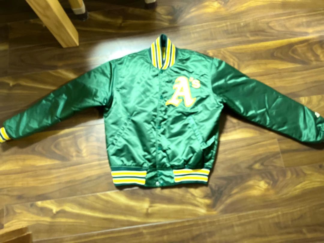 A's スタジャン グリーン刺繍ロゴ　スターター