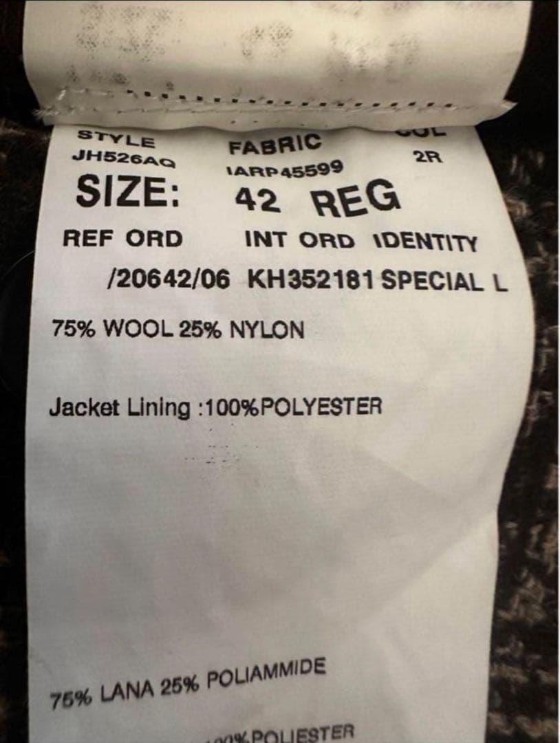 ラルディーニジャケット(秋、冬) サイズ42