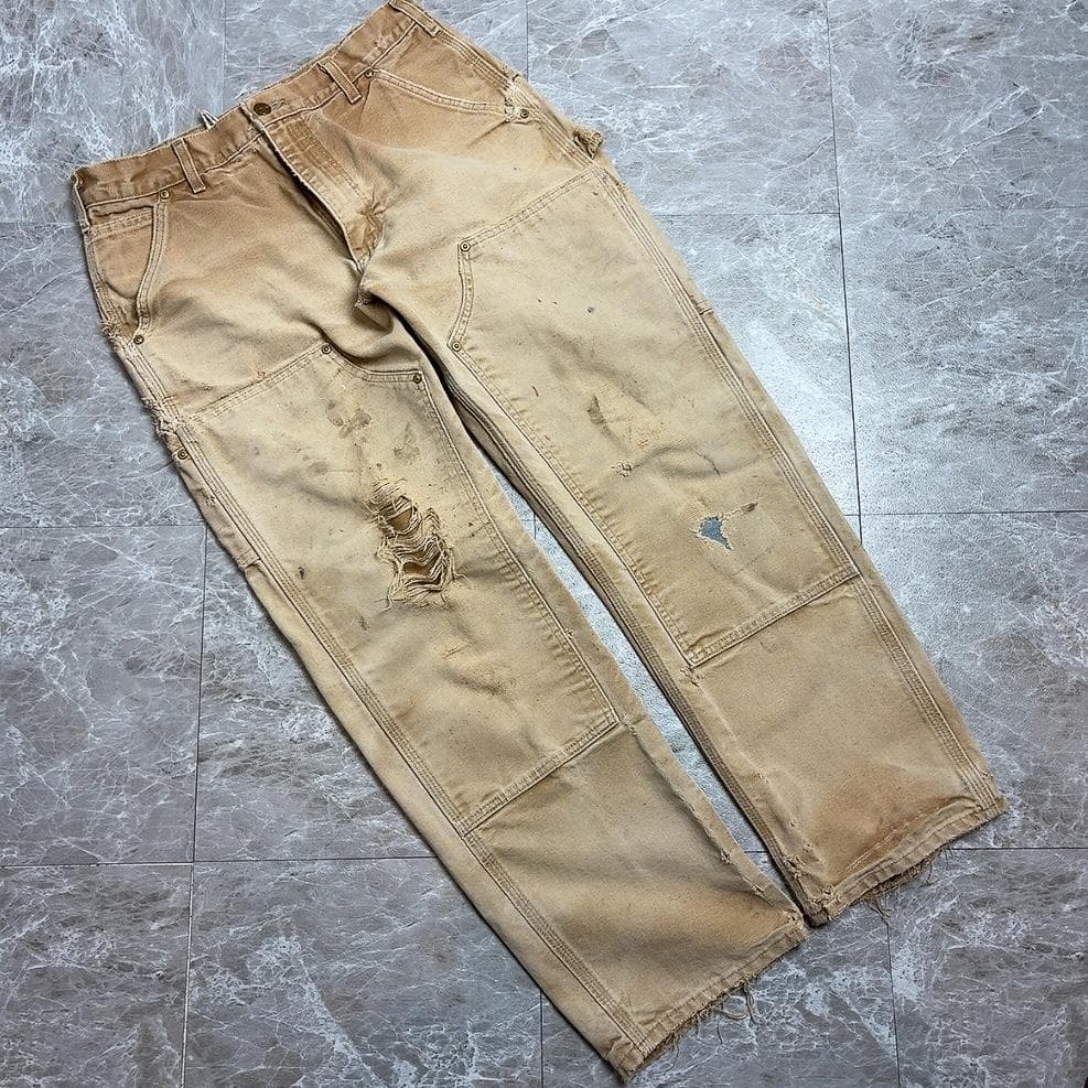 スペシャル フェード Carhartt USA ダブルニーペインターパンツ 32