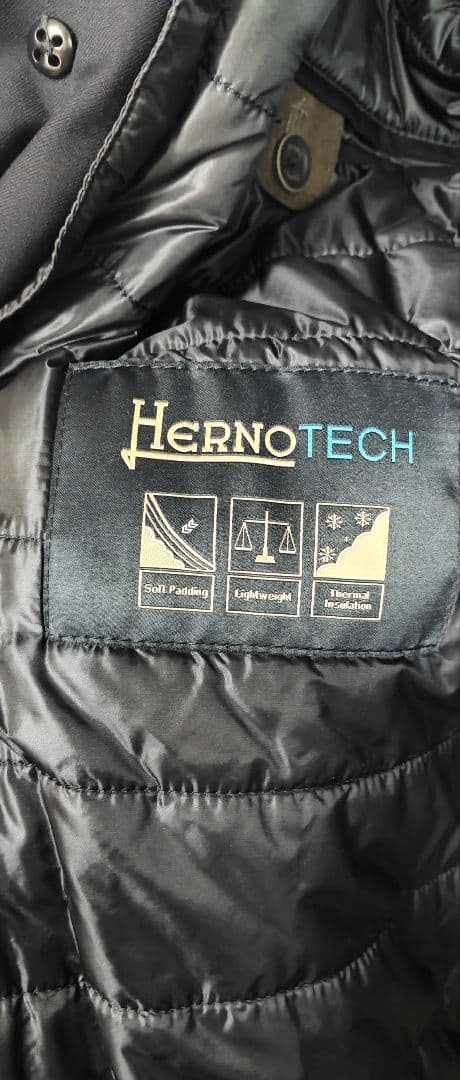 HERNO ヘルノ 中綿　ダブルコート ネイビー　ヘルノテック　XL