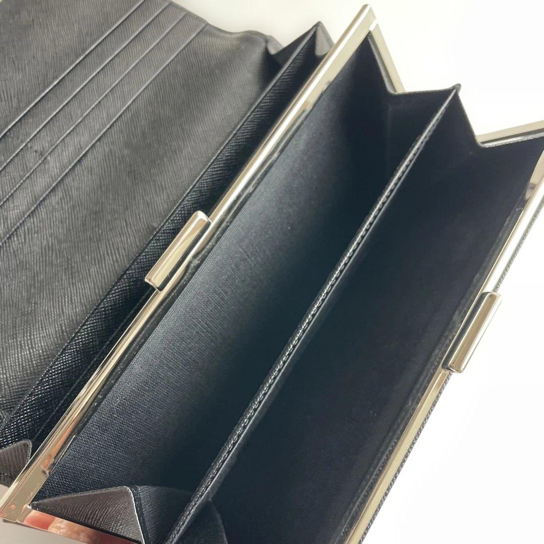 美品★BURBERRY★長財布　レザーノバチェック　ブラック