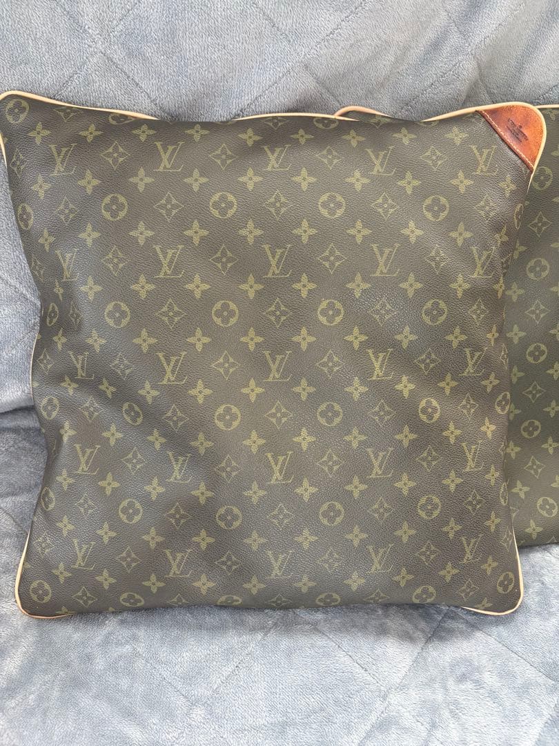 激レア物　ヴィンテージ　ルイ・ヴィトン モノグラム レザー　クッション カバー
