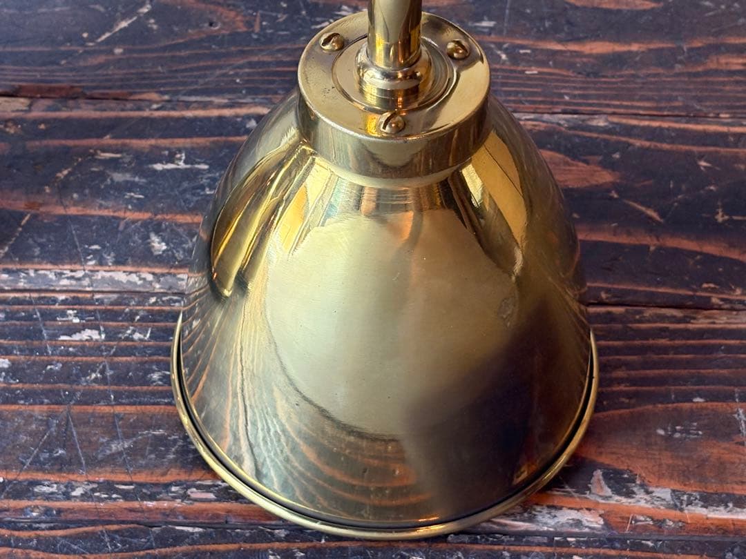 真鍮製アーム式ランプ 4灯