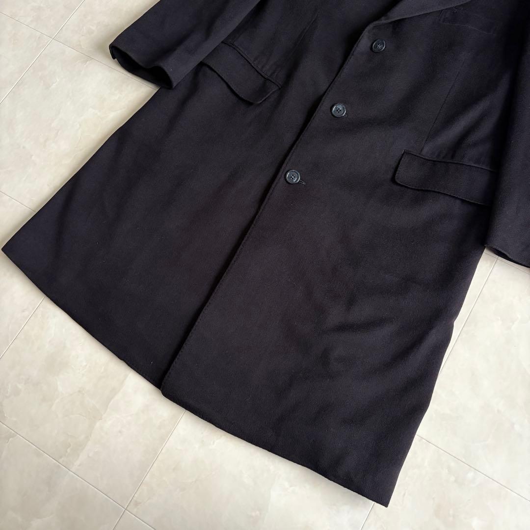 上質✨Oriental カシミヤチェスターロングコート 濃紺 メンズXL相当