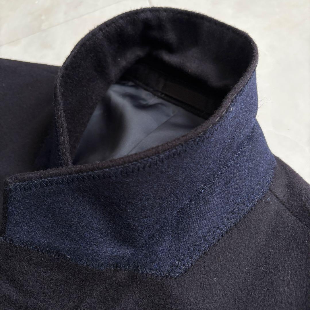 上質✨Oriental カシミヤチェスターロングコート 濃紺 メンズXL相当