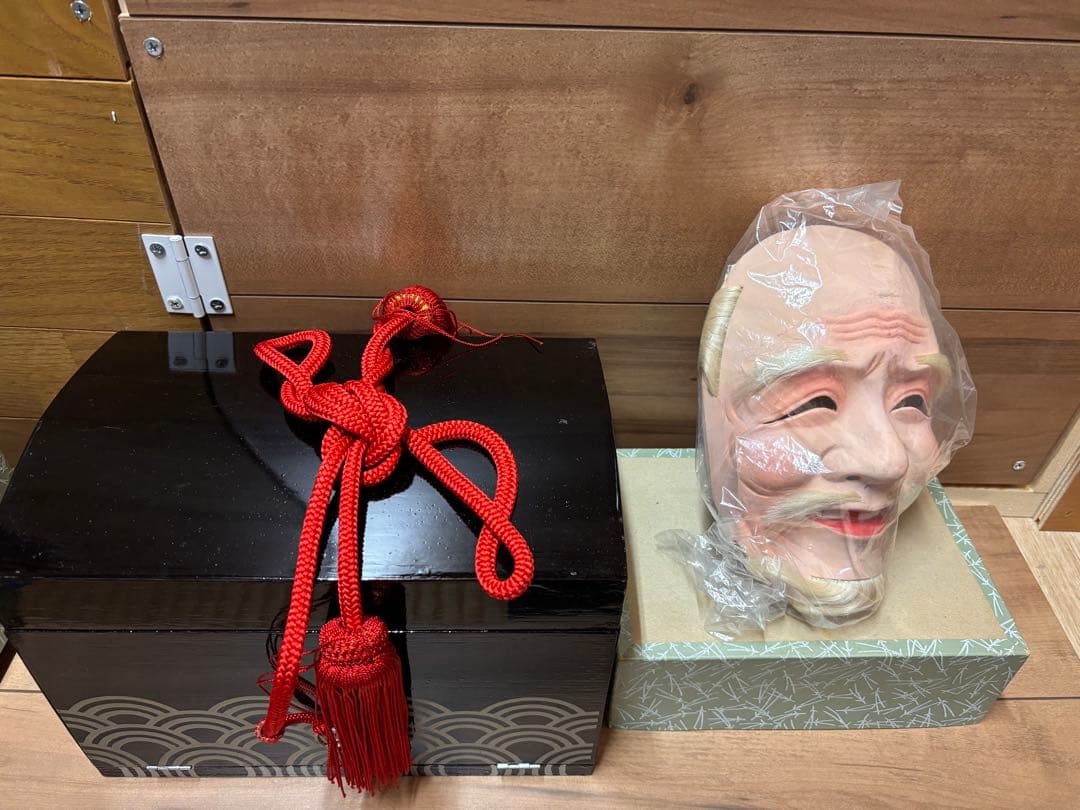 日本舞踊「浦島」　玉手箱　翁くわえ面セット