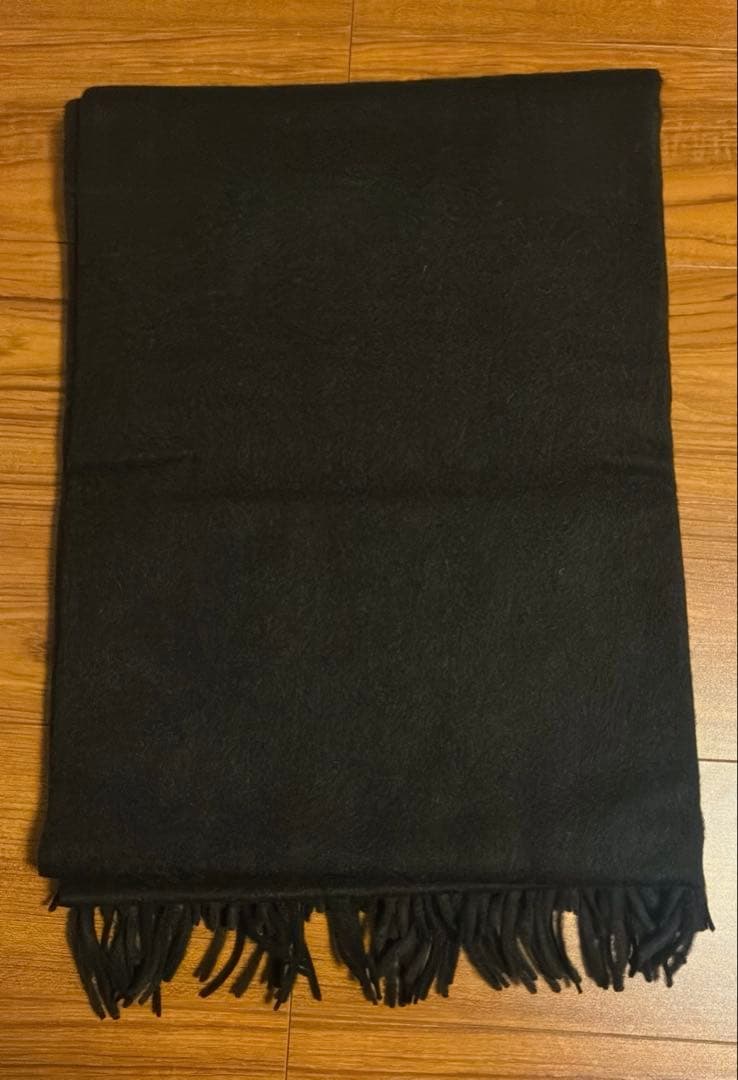 新品未使用★ジョンストンズ 大判 ストール カシミア100% ブラック