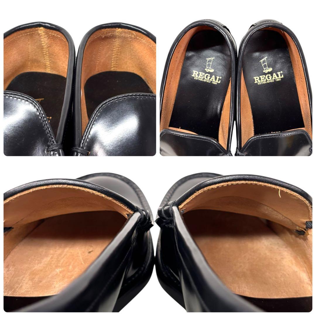 美品 リーガル 2167 25 コブラヴァンプ ローファー レザー ブラック 黒