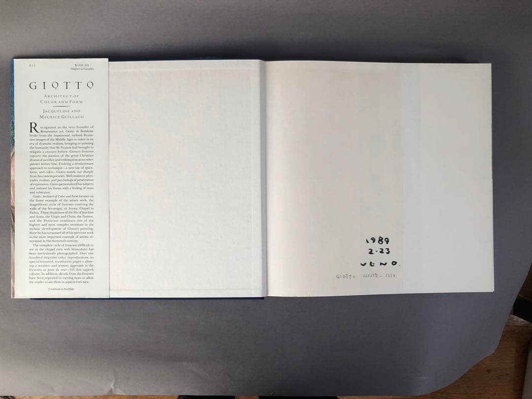 洋書画集　GIOTTO: Architect of Color and form
