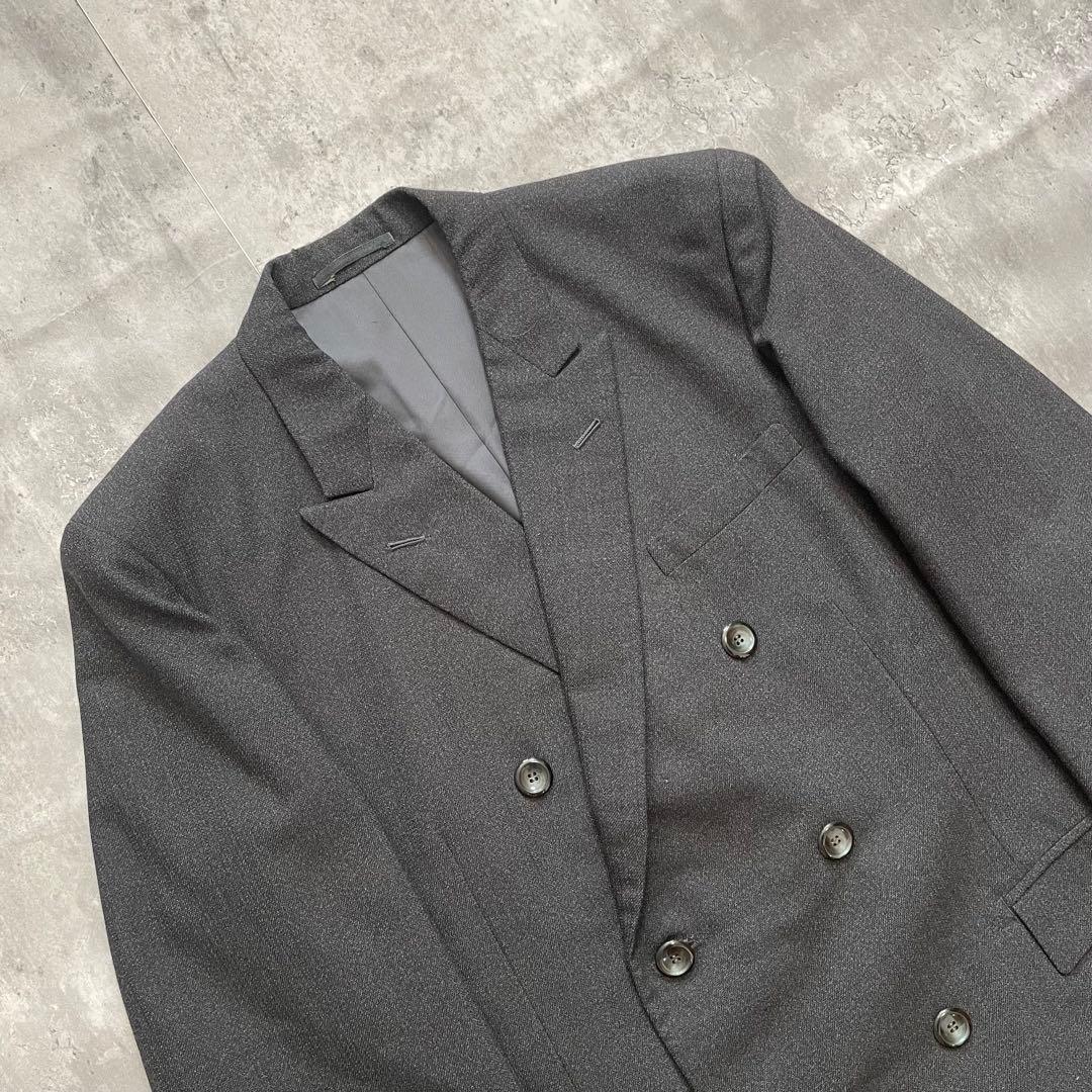 3点セット✨ ダブル スーツ セットアップ ダークグレー ピンズ 成人式 M