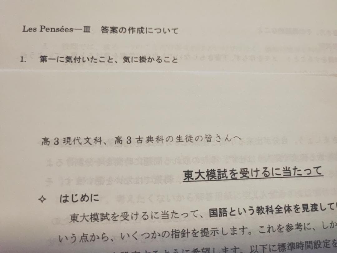 鉄緑会　22年度の高３現代文　現代文対策と国語に関する質問に答えて　駿台　河合塾