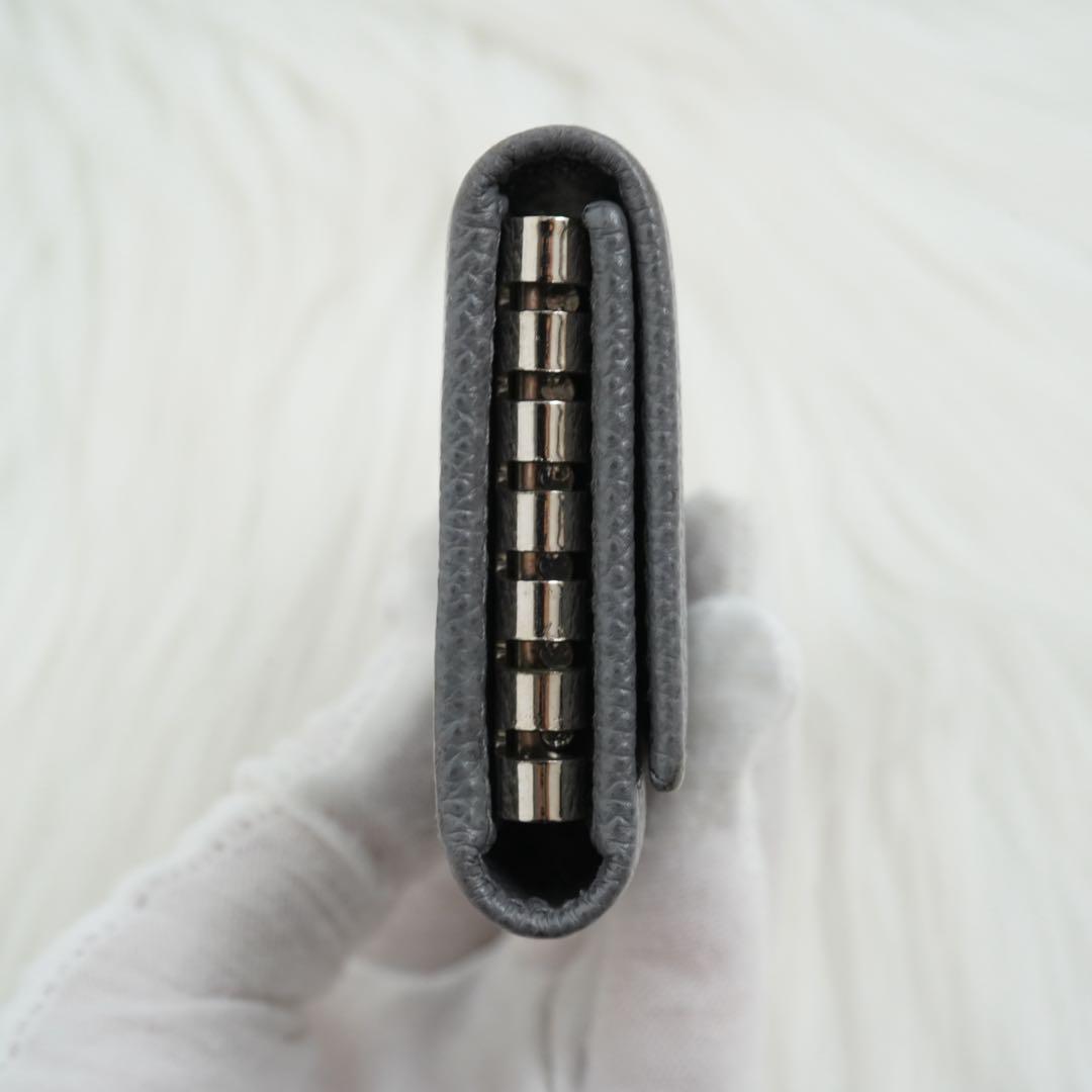 ほぼ未使用品　箱付き　BVLGARI ブルガリ　キーケース　サークル金具　グレー