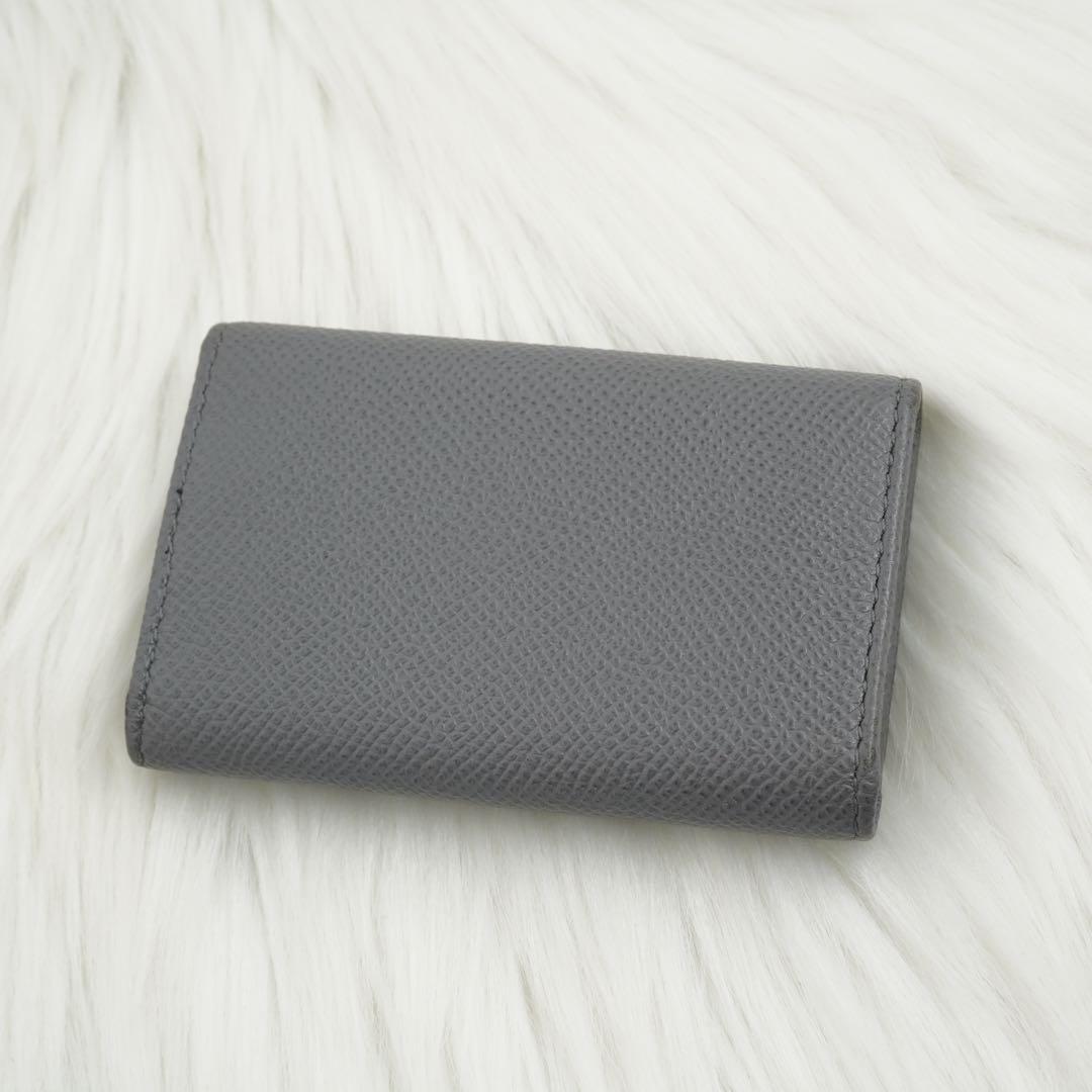 ほぼ未使用品　箱付き　BVLGARI ブルガリ　キーケース　サークル金具　グレー