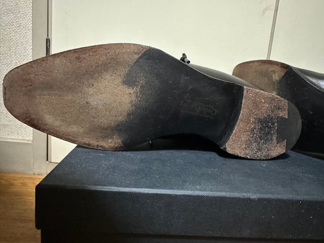 Crockett&Jones 黒 レザー スエード ブーツ