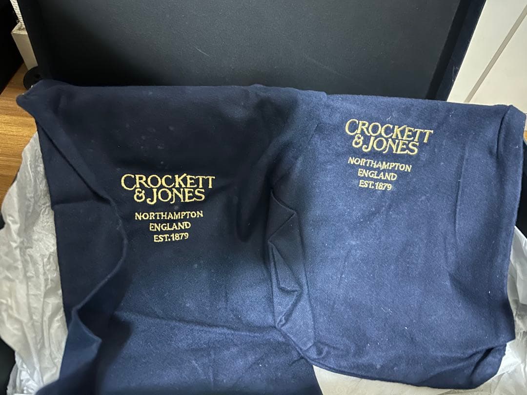 Crockett&Jones 黒 レザー スエード ブーツ