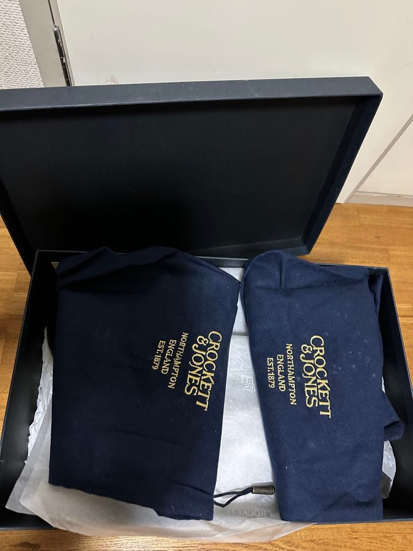 Crockett&Jones 黒 レザー スエード ブーツ