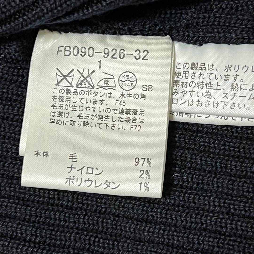 【美品】バーバリーロンドン　ニット切替ジャケット　カシミヤ混　Pコート　チェック