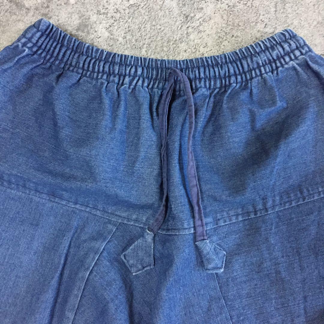 【美品】【特注一点物】デニムサルエルパンツ 古着ビンテージ韓国y2kグランジ