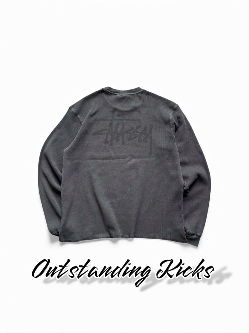 トップス Stussy Basic Stussy Thermal Washed Black