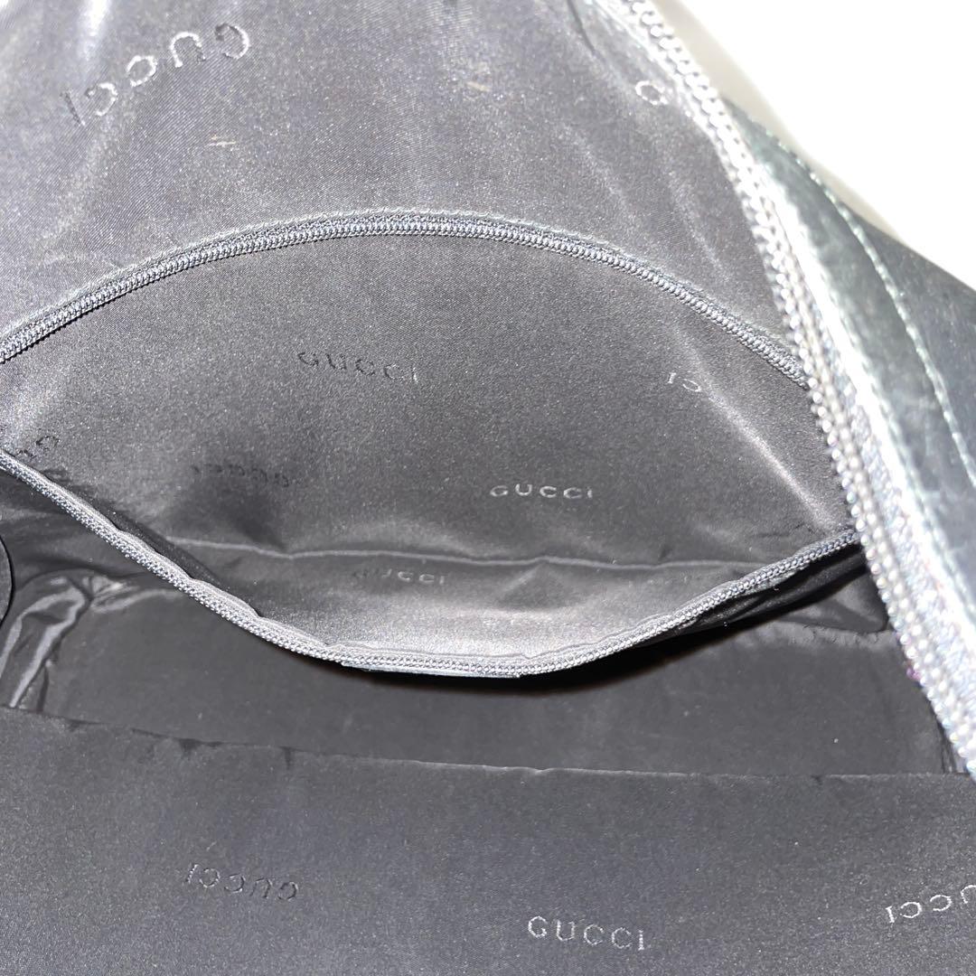 【良品】GUCCI グッチ　ショルダーバッグ　オールレザー　バンブー　ブラック
