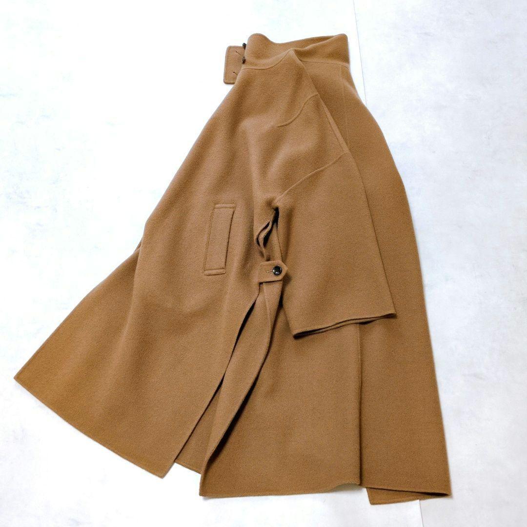 美品✨️FRAYI.D バルマカンケープコート❁リバー仕立 贅沢ドレープ 近年