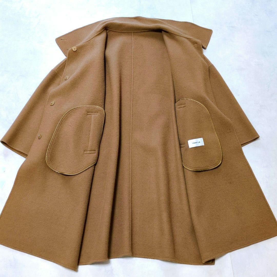 美品✨️FRAYI.D バルマカンケープコート❁リバー仕立 贅沢ドレープ 近年