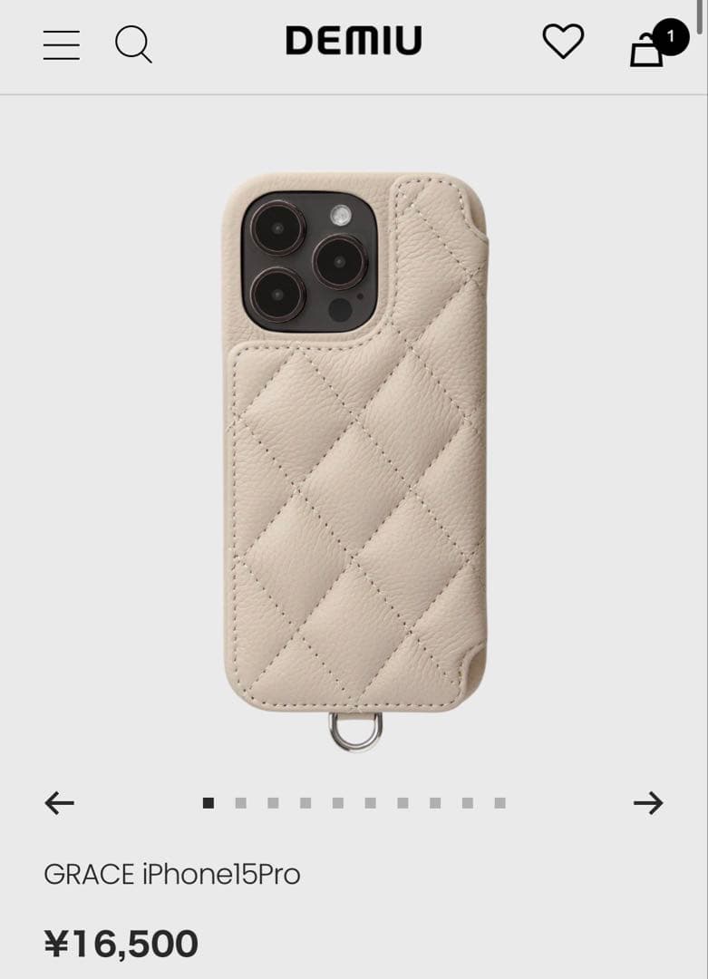 DEMIU GRACE iPhone15pro ベージュ