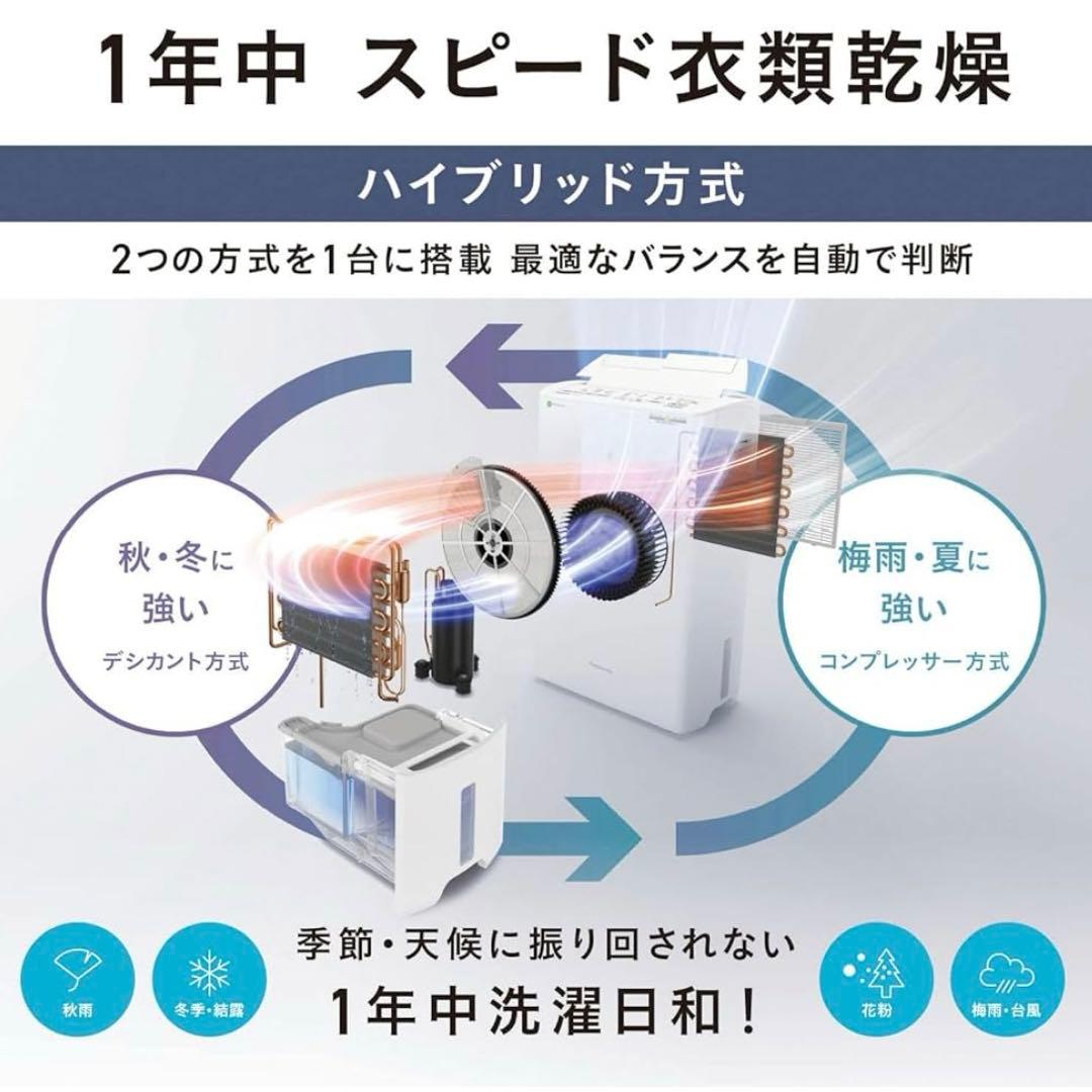 【新品未開封】パナソニック 衣類乾燥機除湿機 YHVX120W 25リットル