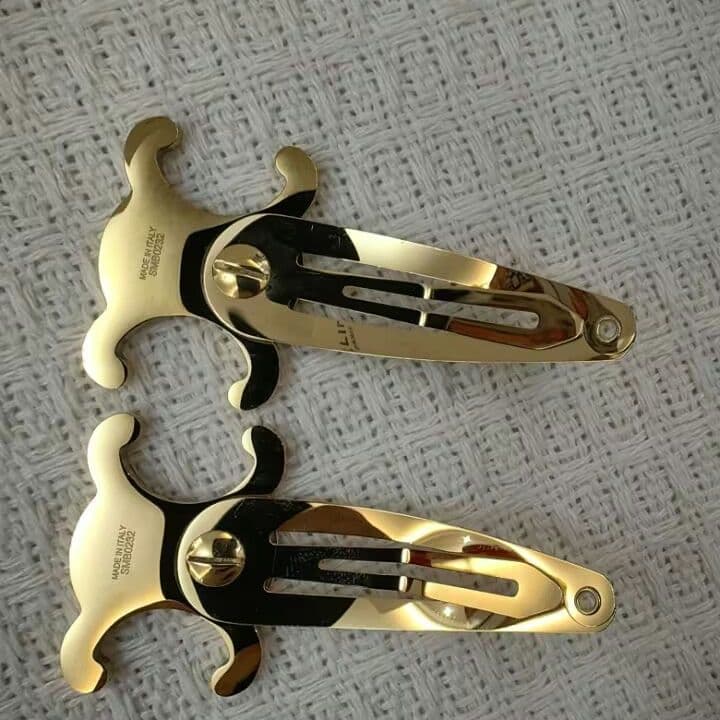 トリオンフ スナップヘアクリップ　ヘアアクセサリー　ゴールド