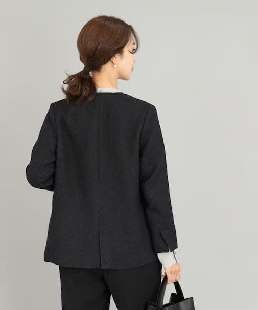 URBAN RESEARCH DOORS ツイードVネックロングジャケット