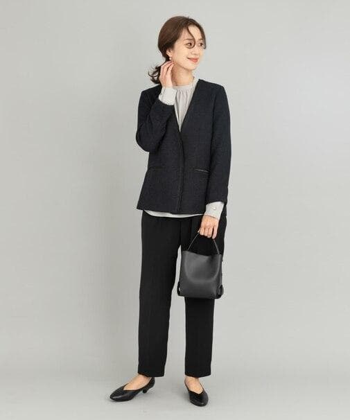 URBAN RESEARCH DOORS ツイードVネックロングジャケット