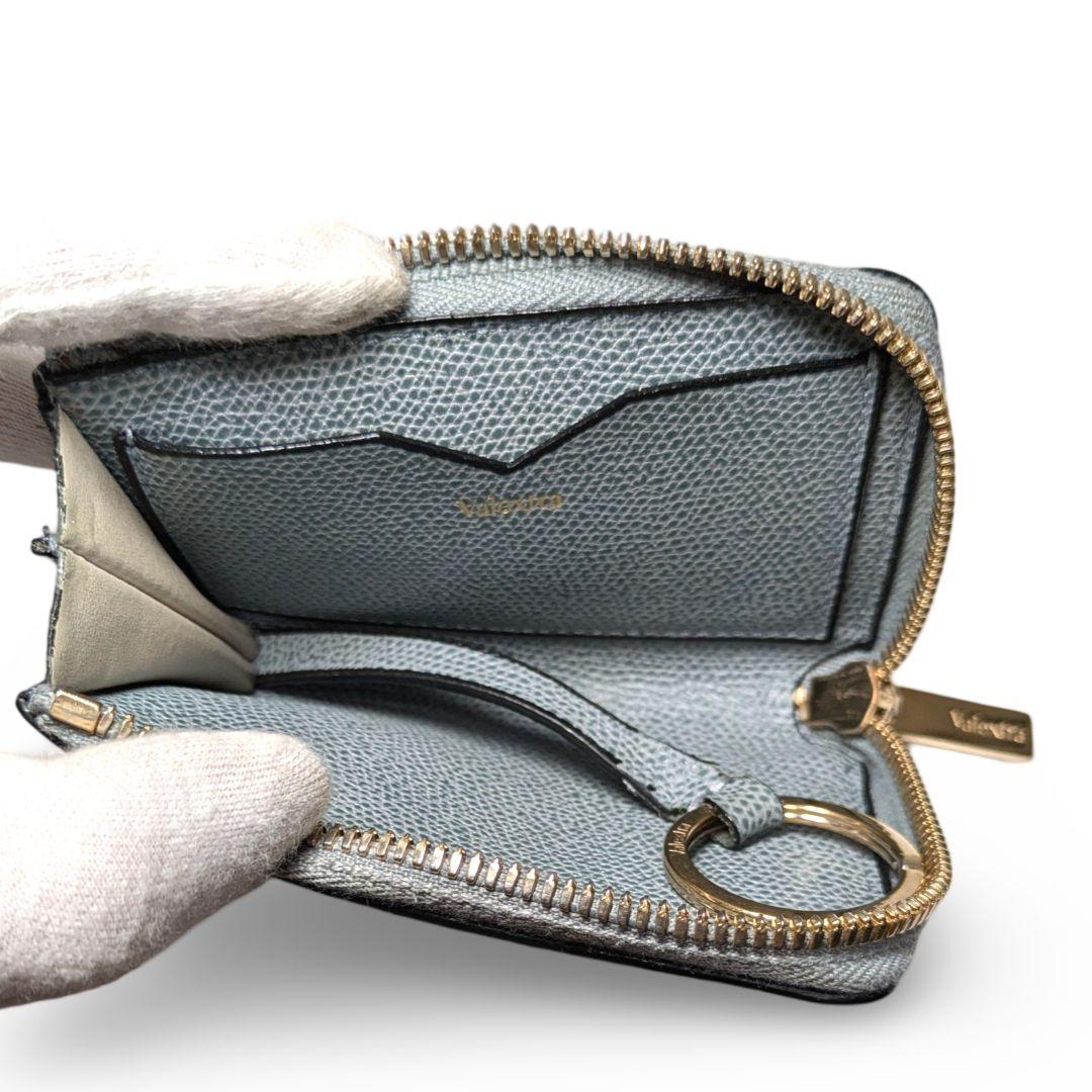 【極美品】Valextraヴァレクストラ　ケース　キーリング付き　グレー