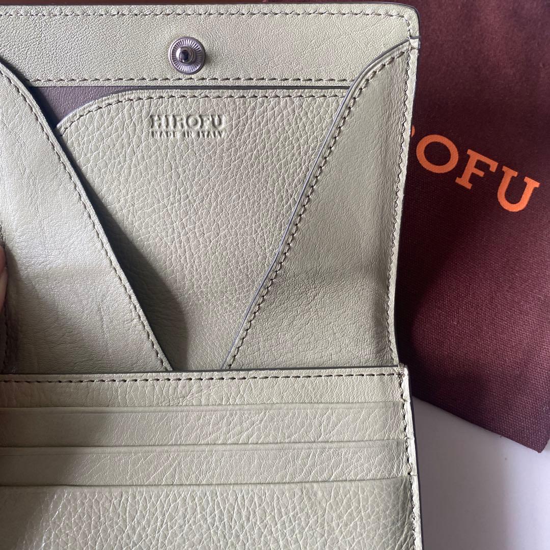 HIROFU ライトグリーン 二つ折り財布