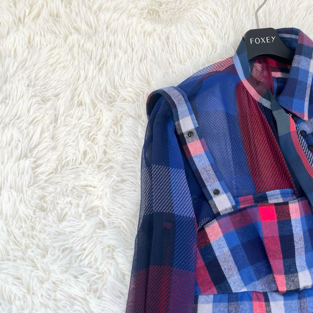 【タグ付】サカイ　sacai チェックシャツワンピース　SIZE2