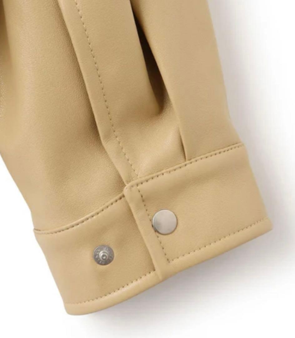 値下げ中【ADAM ET ROPE' FEMME】シンセティックレザーブルゾン