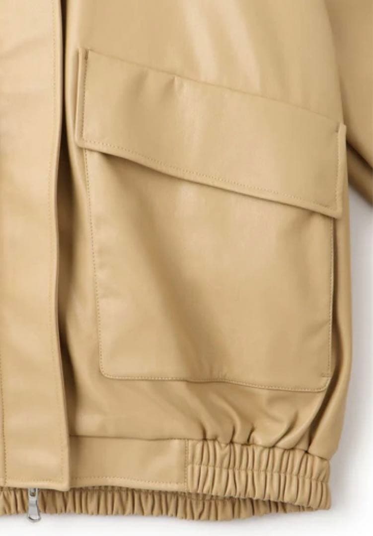 値下げ中【ADAM ET ROPE' FEMME】シンセティックレザーブルゾン