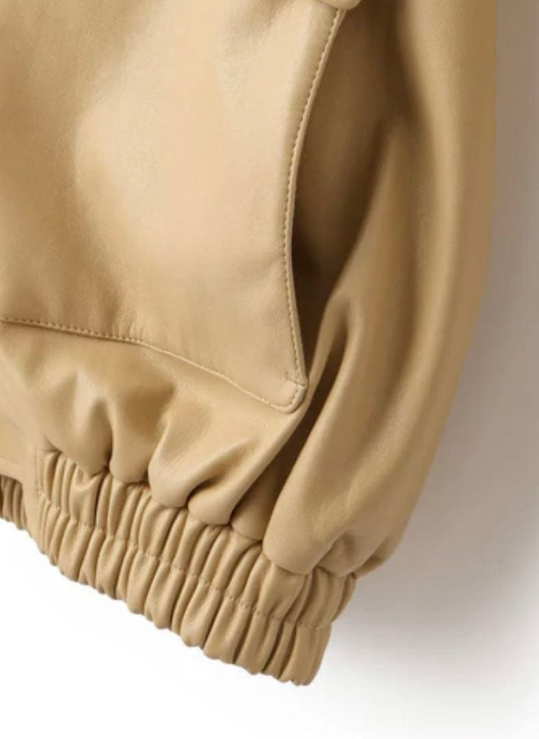 値下げ中【ADAM ET ROPE' FEMME】シンセティックレザーブルゾン