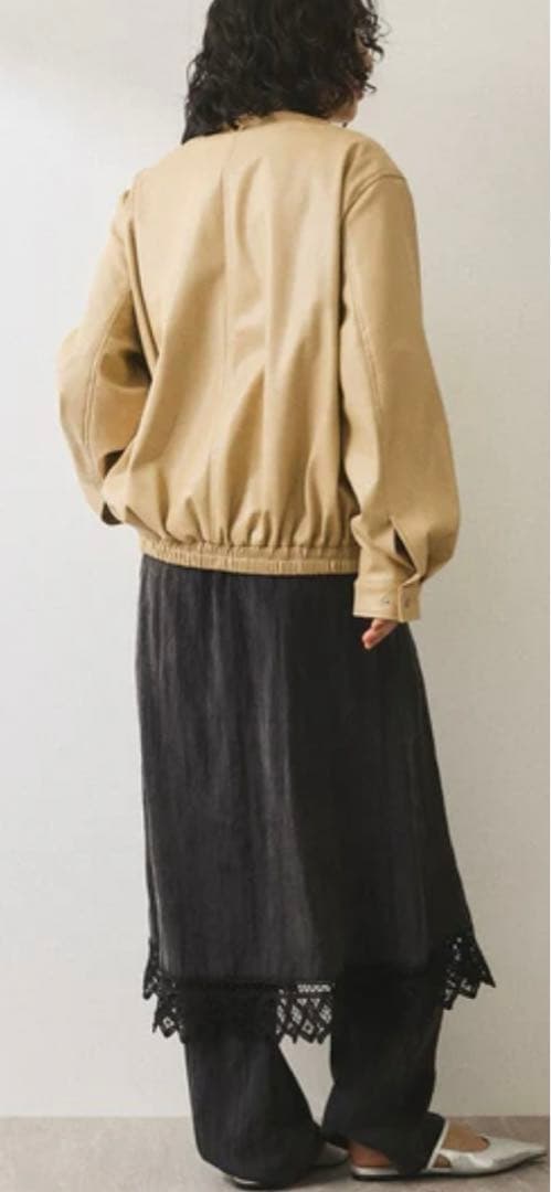 値下げ中【ADAM ET ROPE' FEMME】シンセティックレザーブルゾン