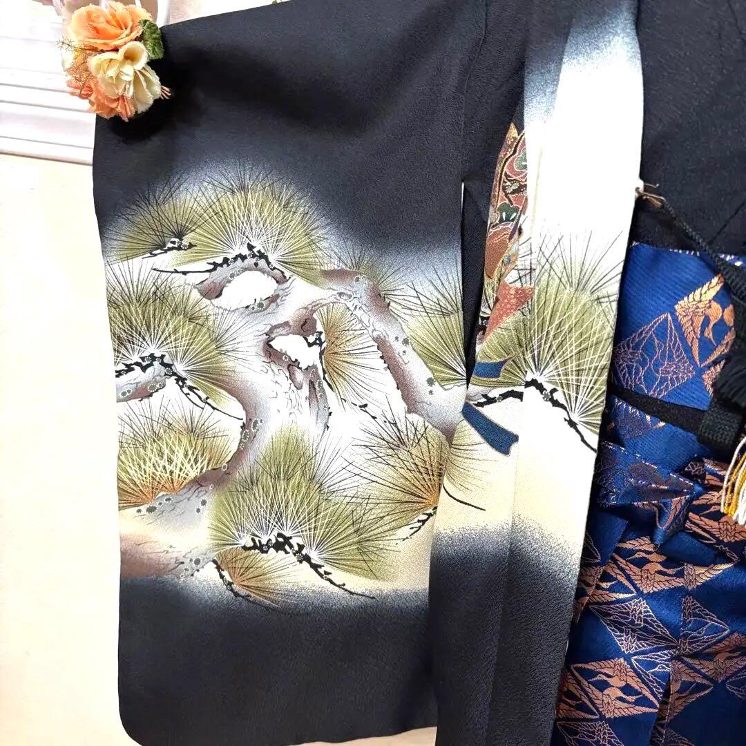 七五三 五歳‼️美品‼️黒地 豪華男の子 龍兜完全️フルセット‼️お家から揃え無 逸品‼️