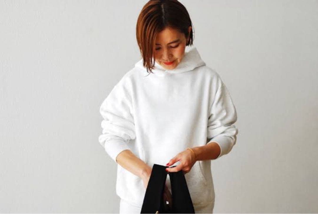 TOUJOURS グレー フードスウェット