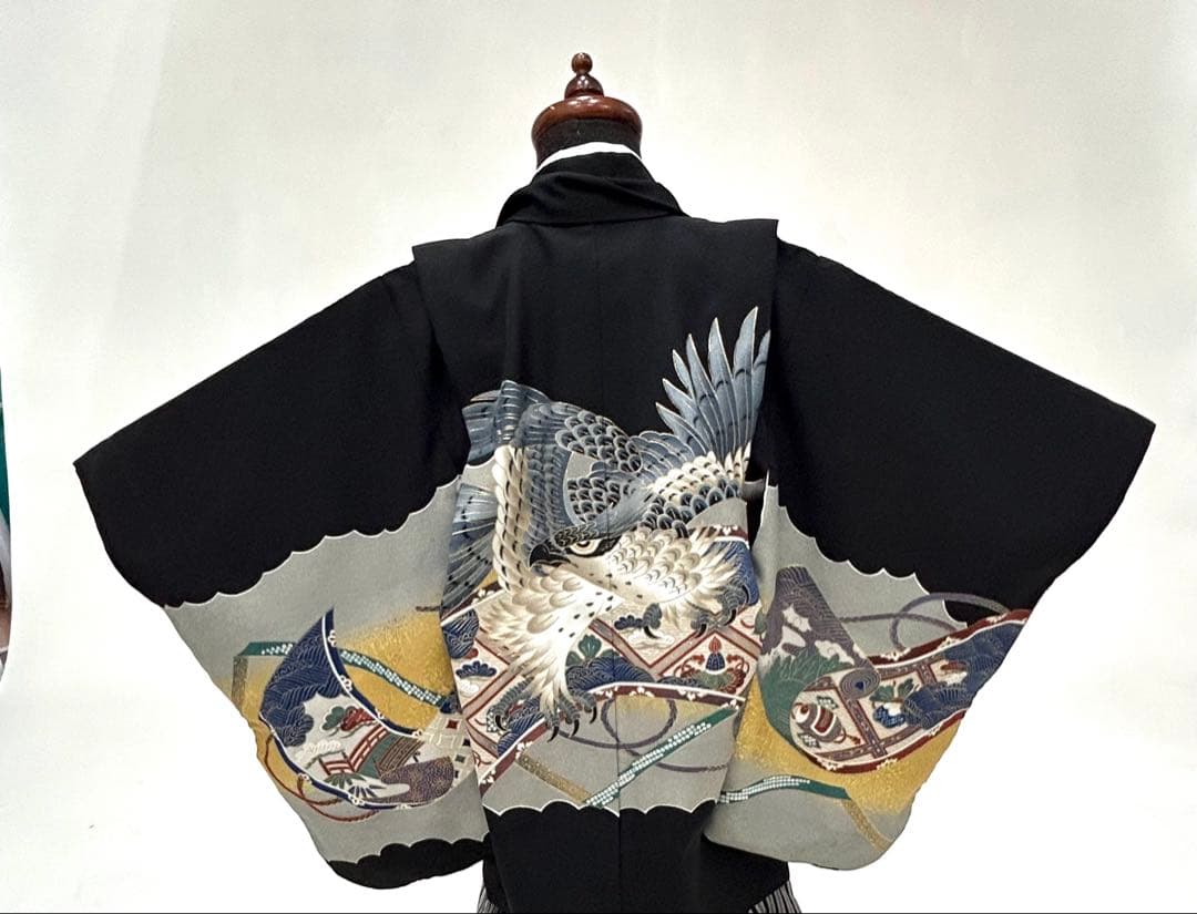 七五三3歳 羽織・羽織紐・着物・長襦袢・袴・帯・懐剣・ 肩上げ済み