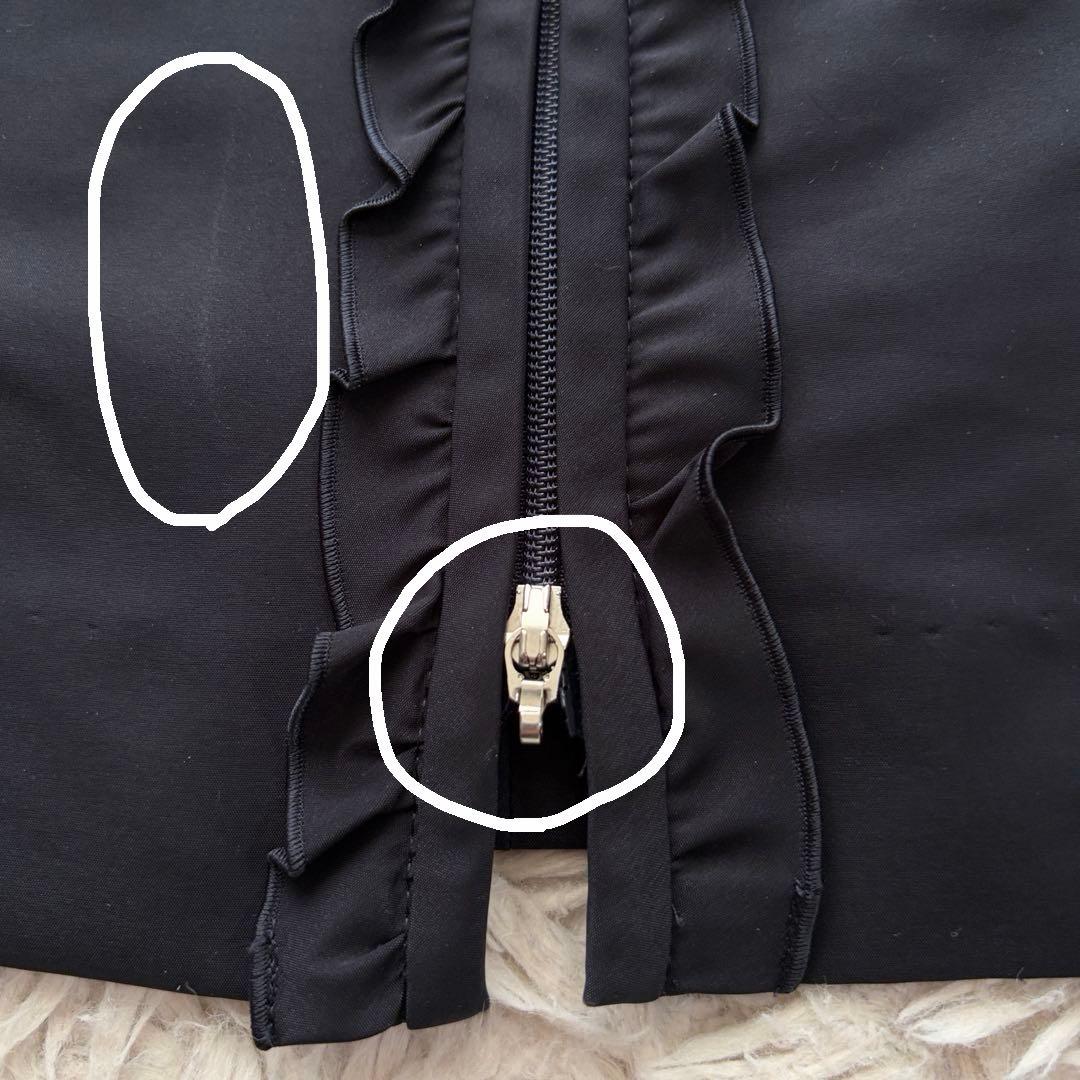 【訳アリ格安✨】M'S GRACYスプリングコート フリル フード ナイロン 紺