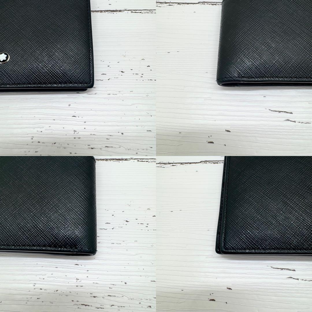 美品✨　モンブラン　マネークリップ　レザー　コンパクトウォレット