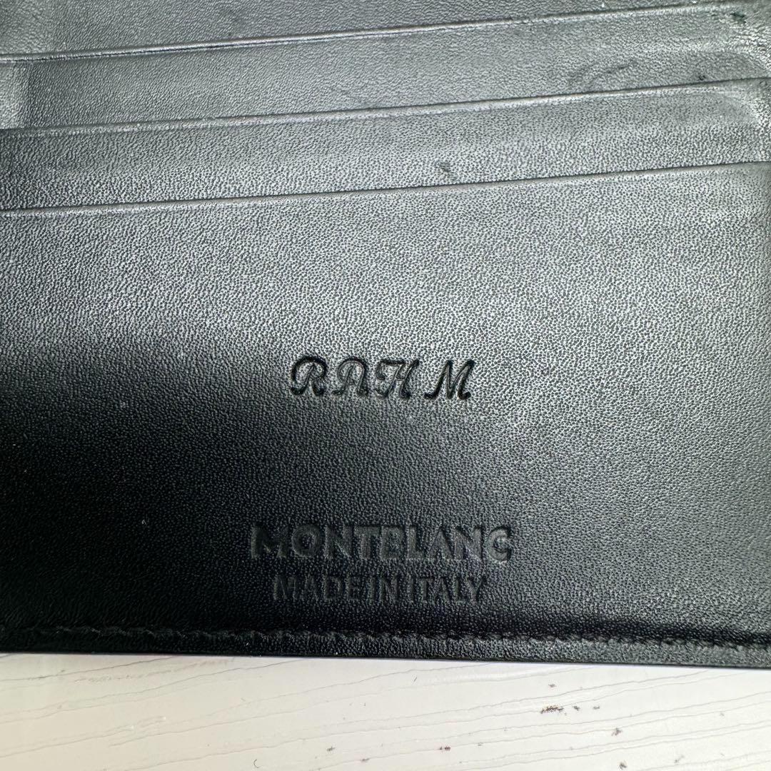美品✨　モンブラン　マネークリップ　レザー　コンパクトウォレット