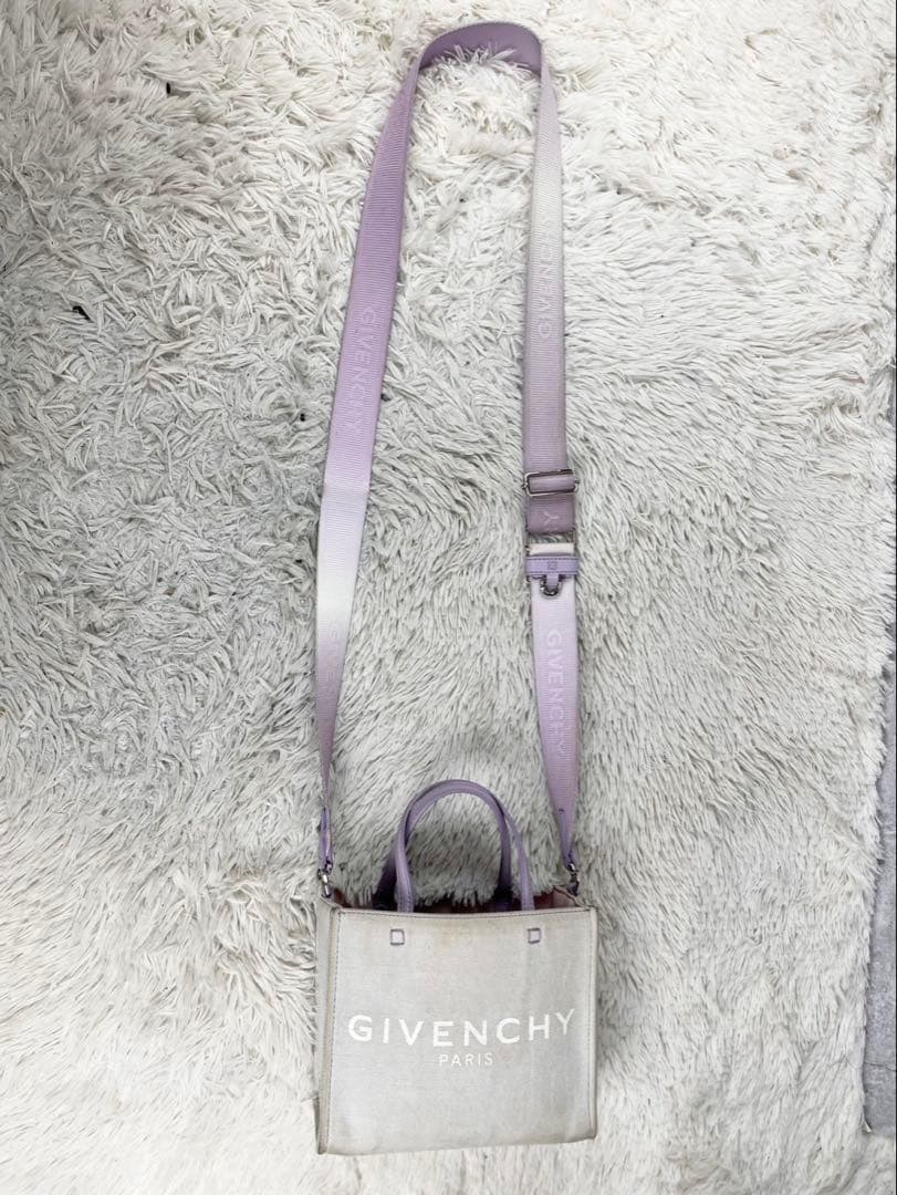 美品 ジバンシー キャンバス 2WAY ショルダーバッグ G-TOTE ミニ