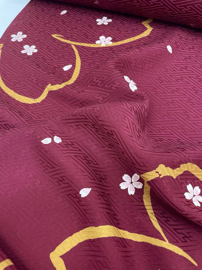 振袖長襦袢 紋意匠 京友禅 通産大臣指定伝統的工芸品 小谷荘夢 桜 正絹 反物