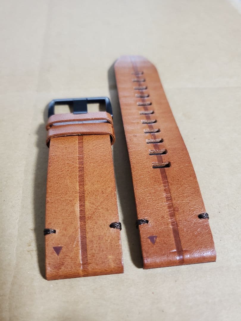 中古 純正 QuickFit26レザー革バンドベルトGARMINガーミンBK