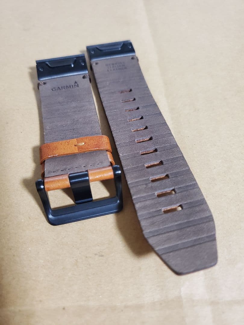 中古 純正 QuickFit26レザー革バンドベルトGARMINガーミンBK