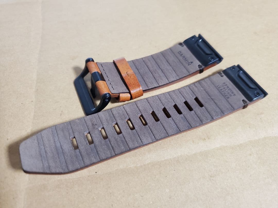 中古 純正 QuickFit26レザー革バンドベルトGARMINガーミンBK