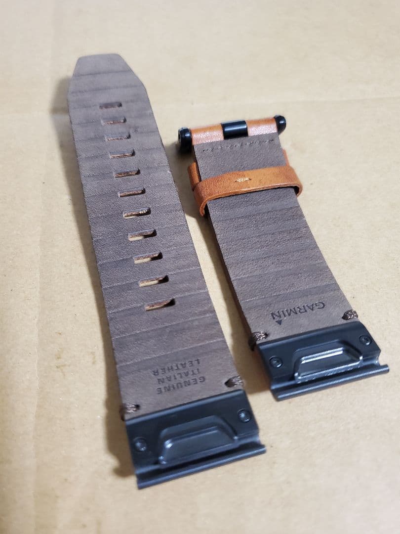 中古 純正 QuickFit26レザー革バンドベルトGARMINガーミンBK